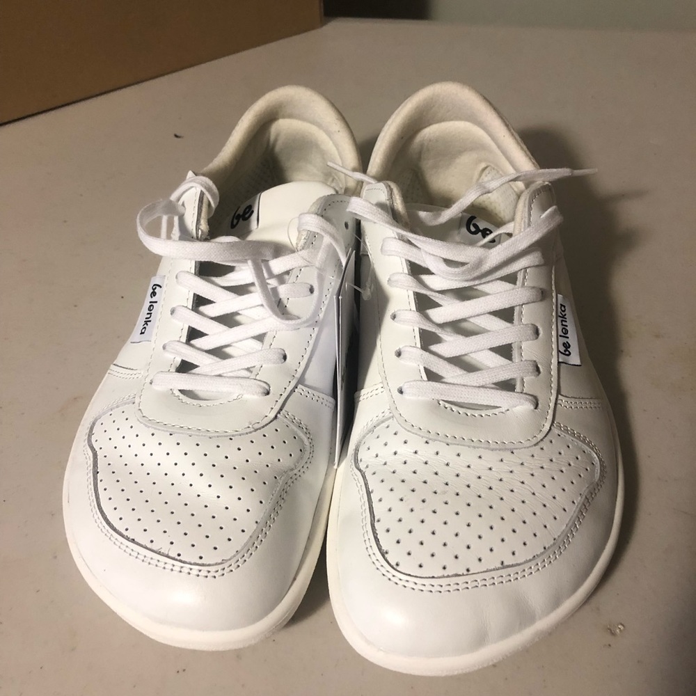 Be Lenka size 38 white “Champ” barefoot sneakers - Brand New with tags and box